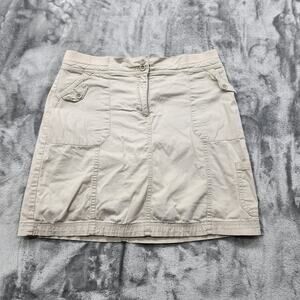 Karen Scott Skort Womens 8 Tan Skirt Shorts Athleisure Hiking Preppy Sporty